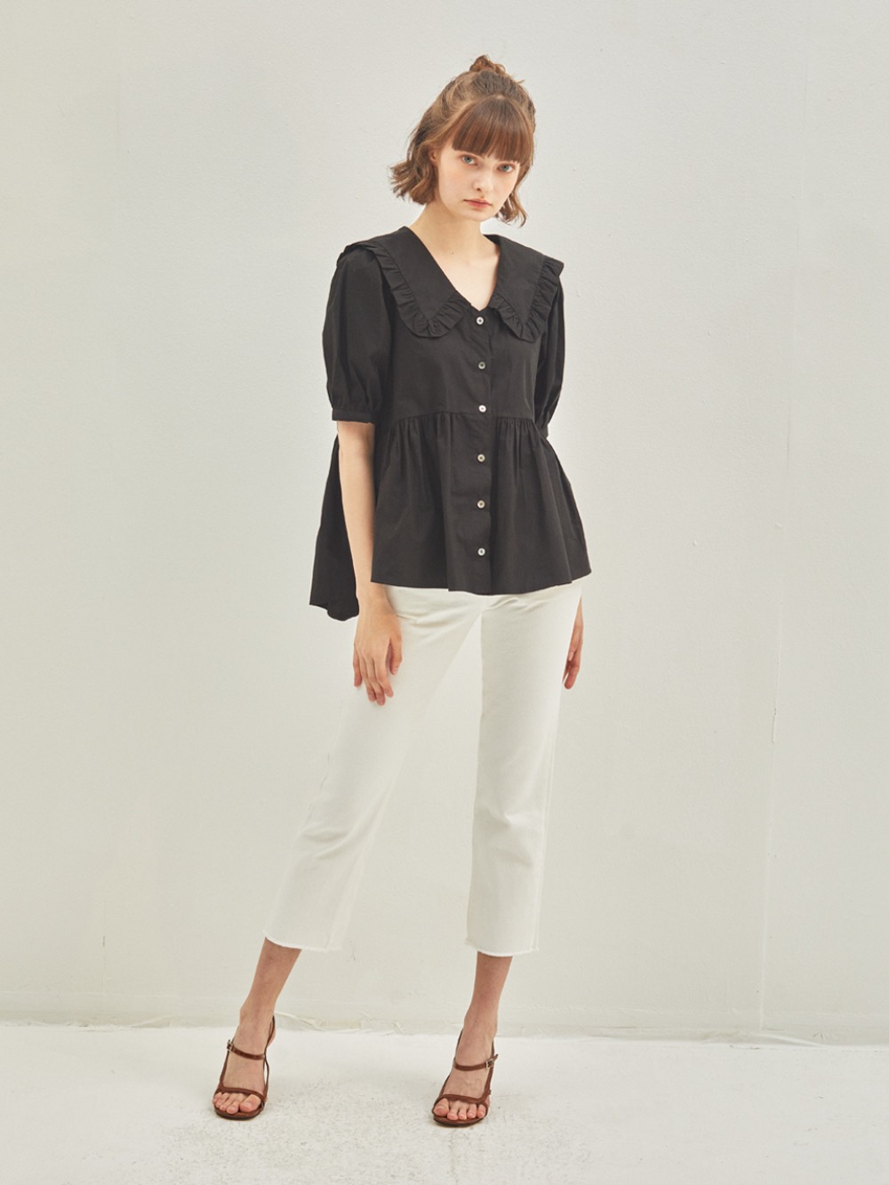 Lilly Frill Blouse Black